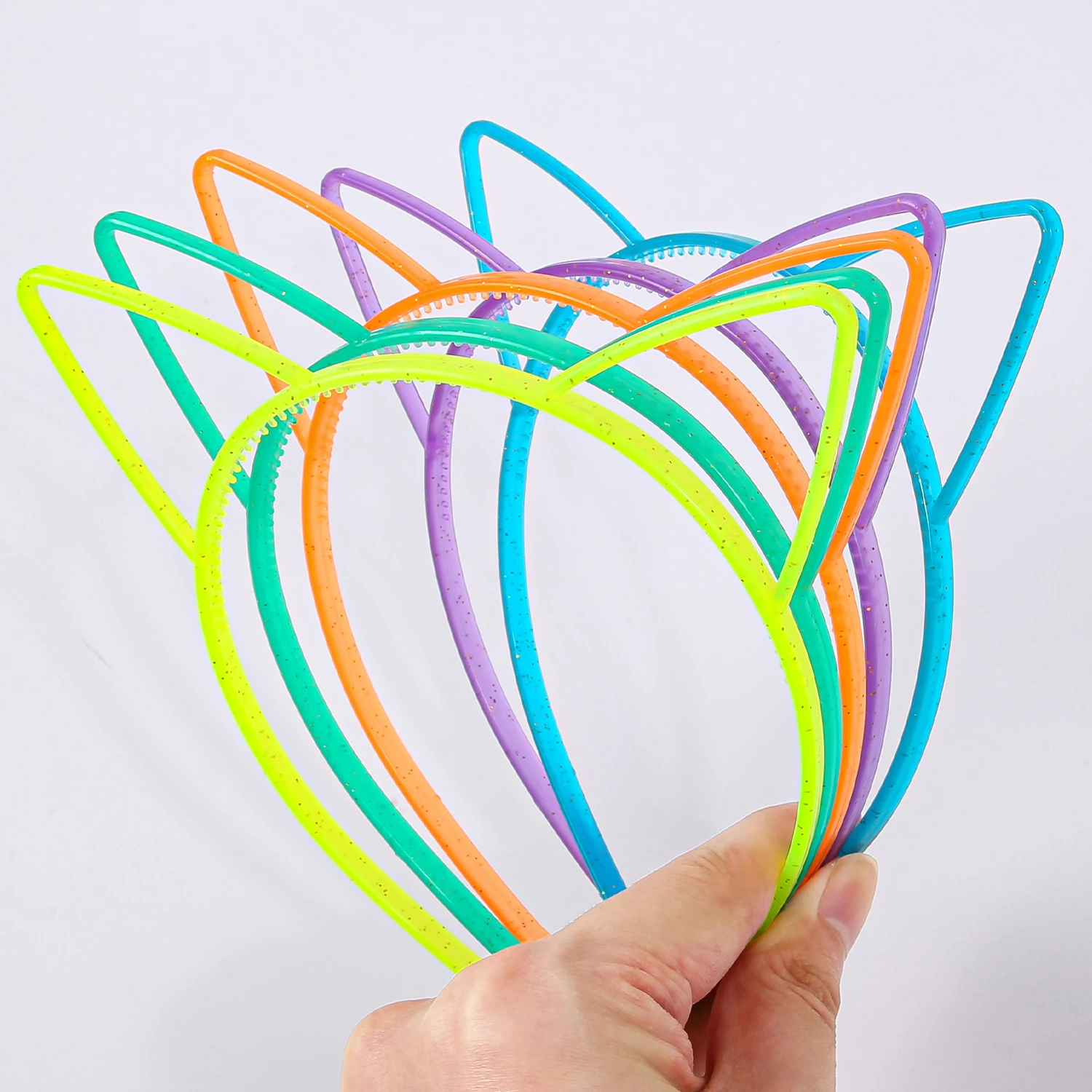 5PCS Girls Noctilucent Cat Ear Headbands Women Headband Plastic Teeth Hairbands Kids Family Decoration Party Hair Accessories