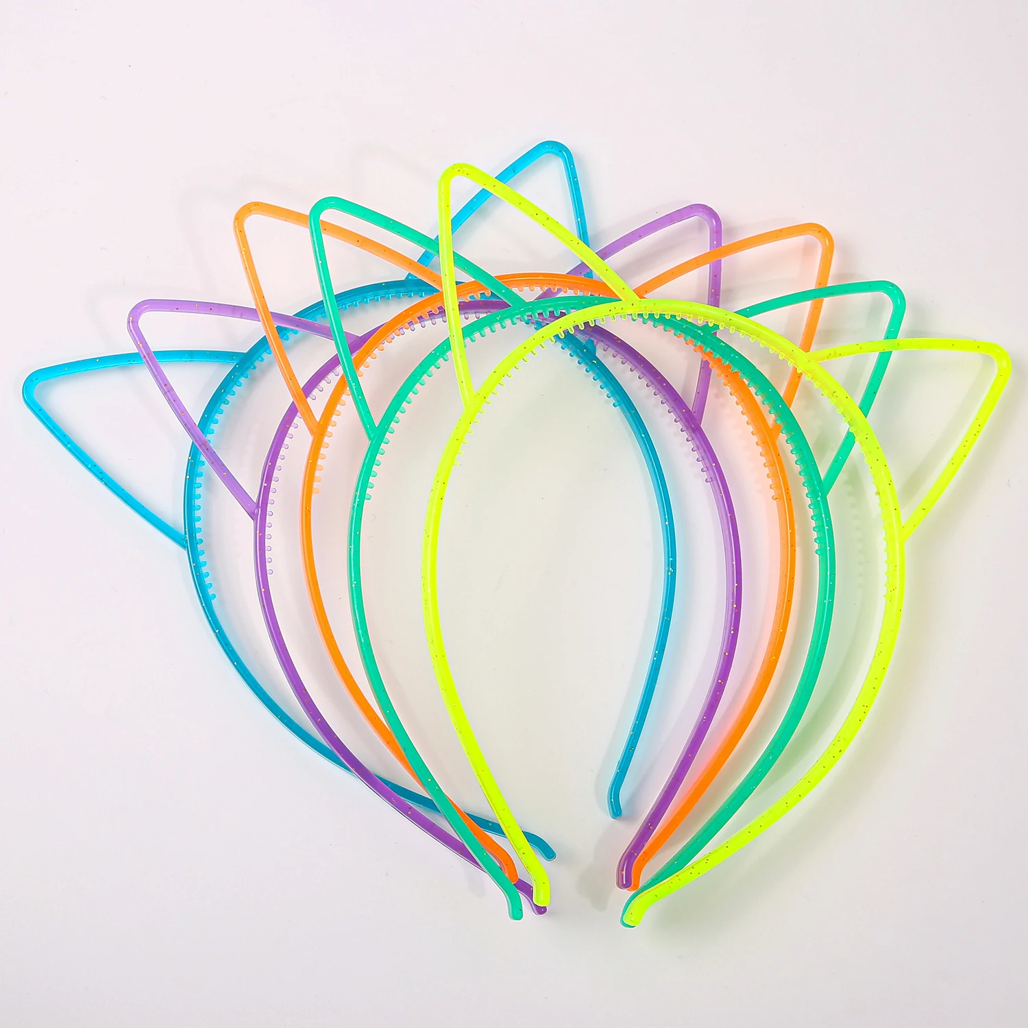 5PCS Girls Noctilucent Cat Ear Headbands Women Headband Plastic Teeth Hairbands Kids Family Decoration Party Hair Accessories