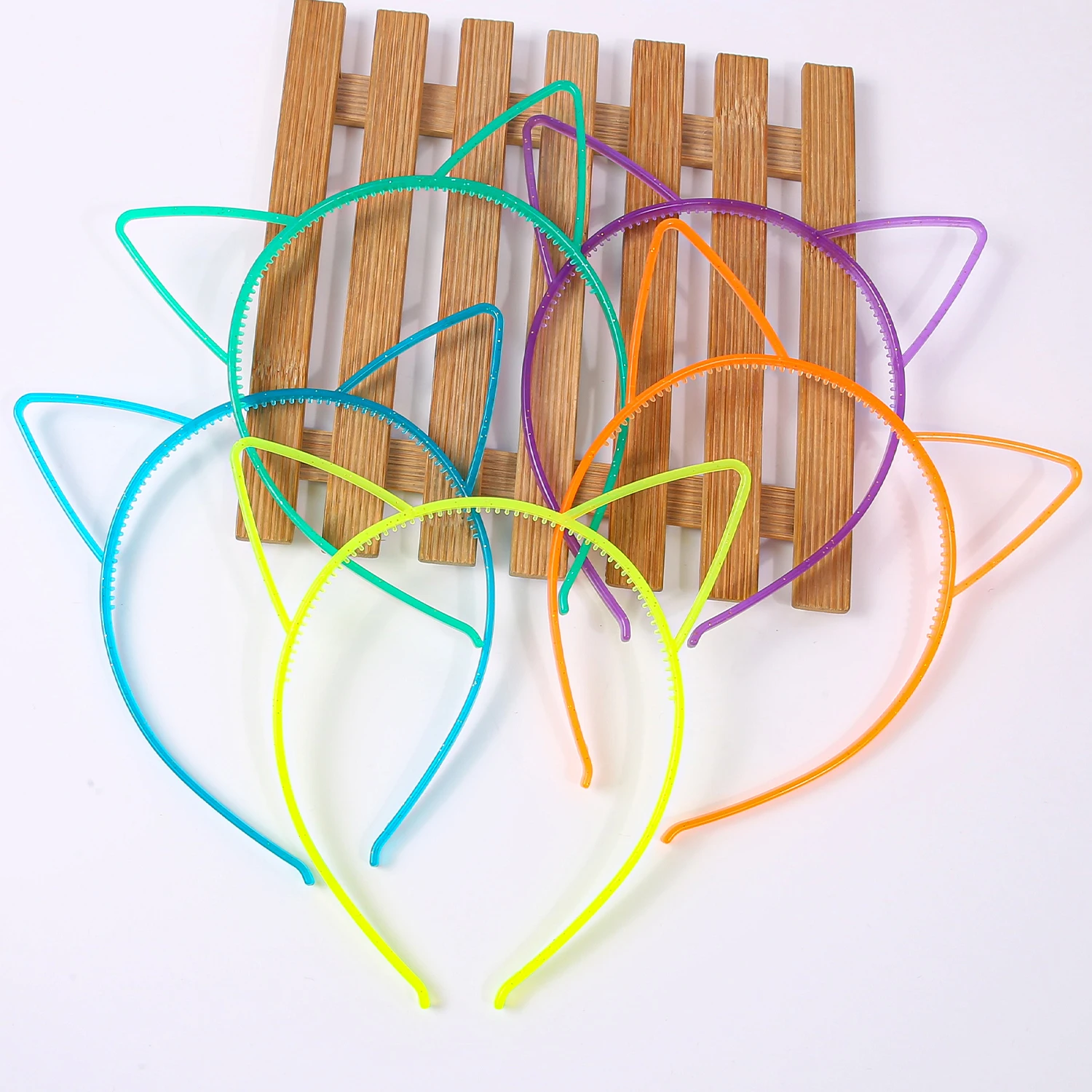 5PCS Girls Noctilucent Cat Ear Headbands Women Headband Plastic Teeth Hairbands Kids Family Decoration Party Hair Accessories