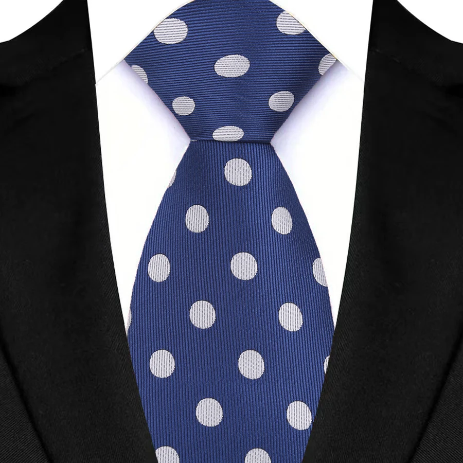 Vintage 8CM Necktie Fashion Man's Tie Polka Dots Wedding Neckties For Men Neck tie Unisex Dress Shirt Collar Neckwear Cravat