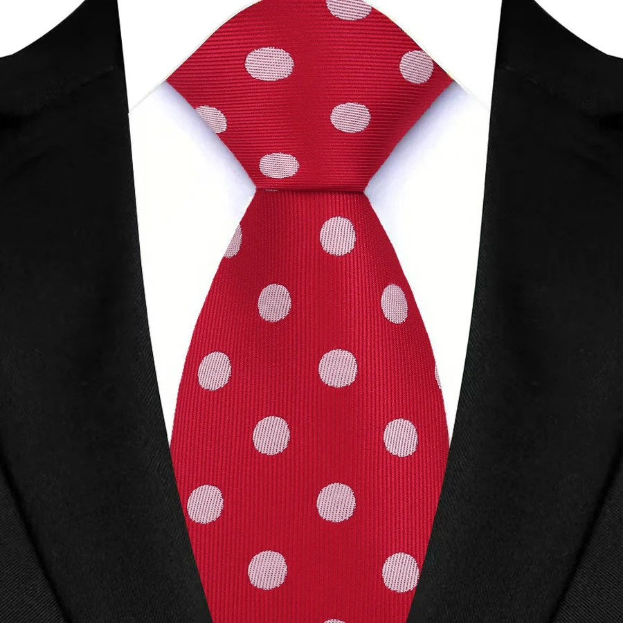 Vintage 8CM Necktie Fashion Man's Tie Polka Dots Wedding Neckties For Men Neck tie Unisex Dress Shirt Collar Neckwear Cravat
