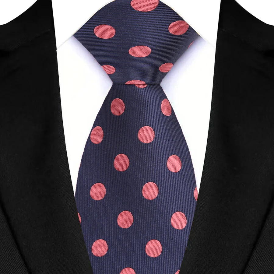 Vintage 8CM Necktie Fashion Man's Tie Polka Dots Wedding Neckties For Men Neck tie Unisex Dress Shirt Collar Neckwear Cravat