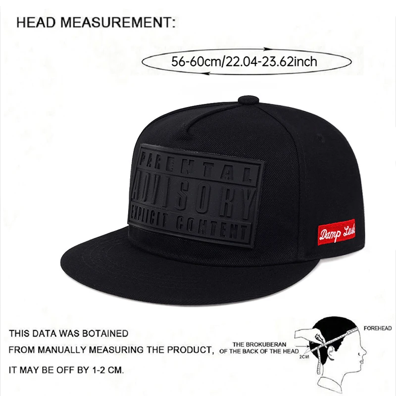 2025 ADVISORY Alphabet Labeling Flat Edge Hat Trendy Men's Casual Hip Hop Hat Women's Fashion Outdoor Sunshade Hat Baseball Hat