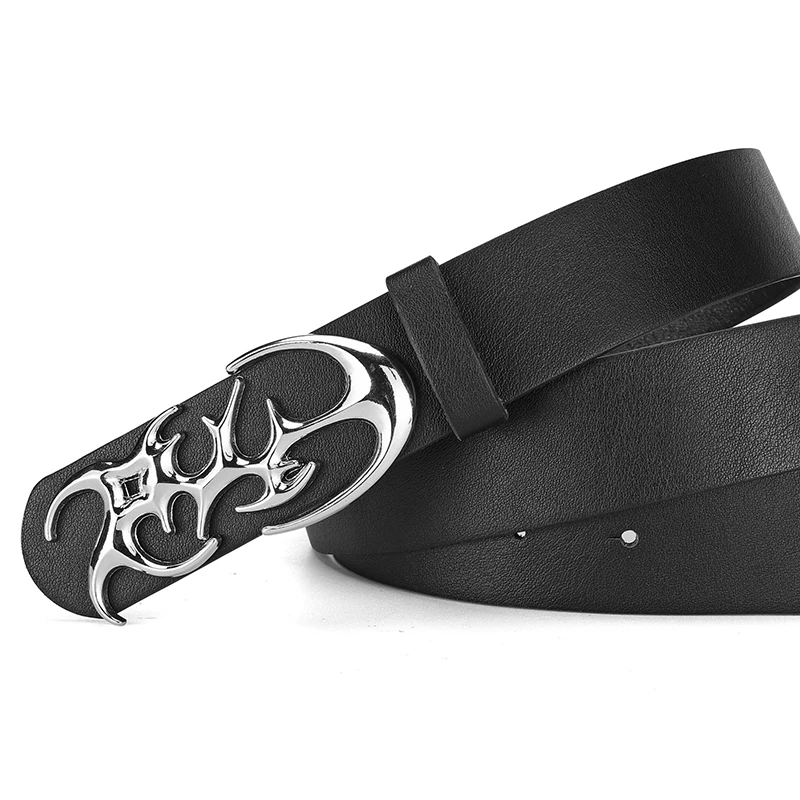 Creative Retro Men's Geometric Smooth Buckle Belt Suitable For Sports Outdoor Casual Pants Belt Accessories Fashion Men's Design