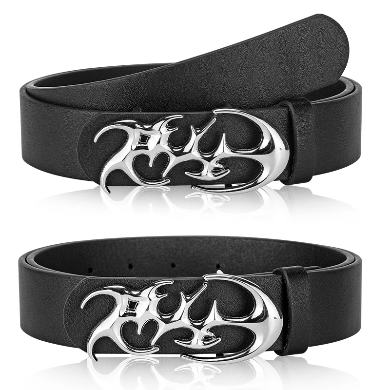 Creative Retro Men's Geometric Smooth Buckle Belt Suitable For Sports Outdoor Casual Pants Belt Accessories Fashion Men's Design