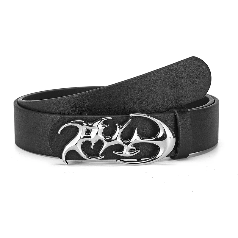 Creative Retro Men's Geometric Smooth Buckle Belt Suitable For Sports Outdoor Casual Pants Belt Accessories Fashion Men's Design