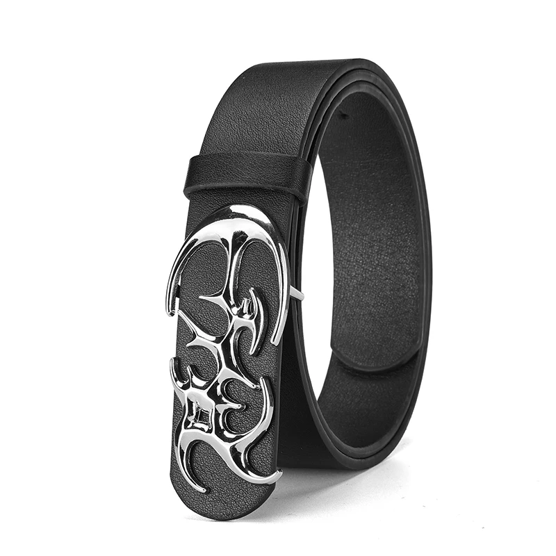 Creative Retro Men's Geometric Smooth Buckle Belt Suitable For Sports Outdoor Casual Pants Belt Accessories Fashion Men's Design