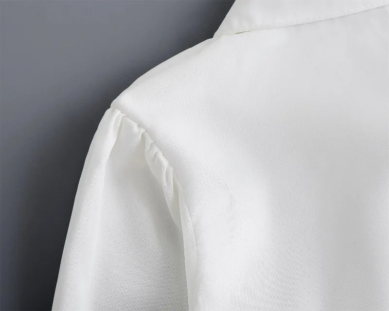Womens Ruffle Shrugs Long Sleeves Fake Collar Lapel Button Shirt Crop Tops Shoulder Wraps Detachable Collar Punk False Collar