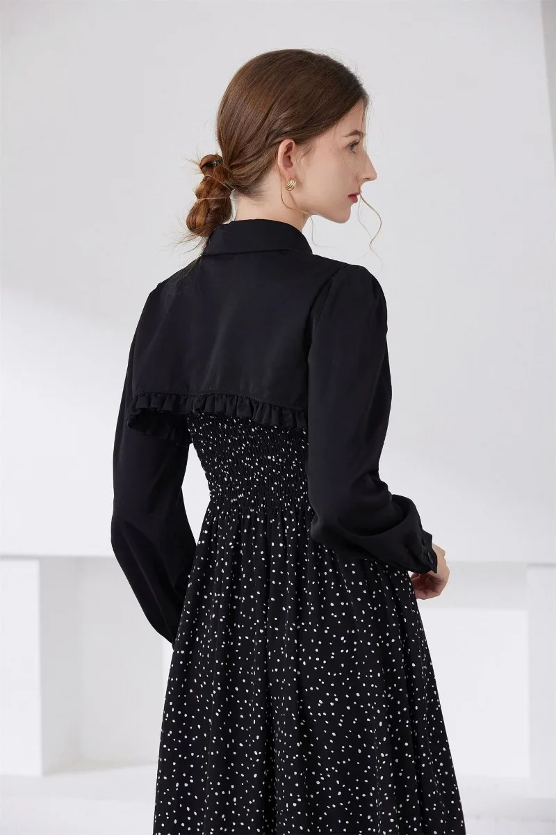 Womens Ruffle Shrugs Long Sleeves Fake Collar Lapel Button Shirt Crop Tops Shoulder Wraps Detachable Collar Punk False Collar