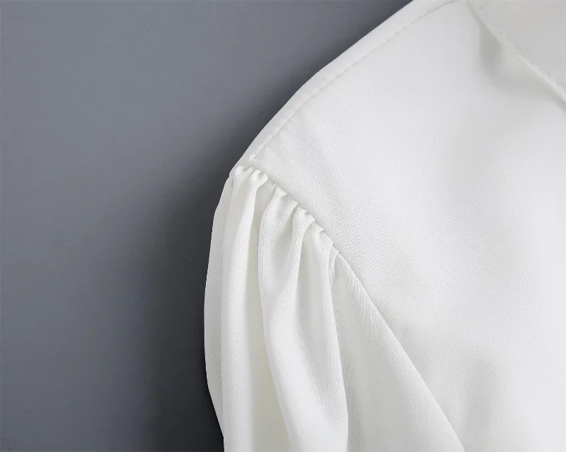 Womens Ruffle Shrugs Long Sleeves Fake Collar Lapel Button Shirt Crop Tops Shoulder Wraps Detachable Collar Punk False Collar