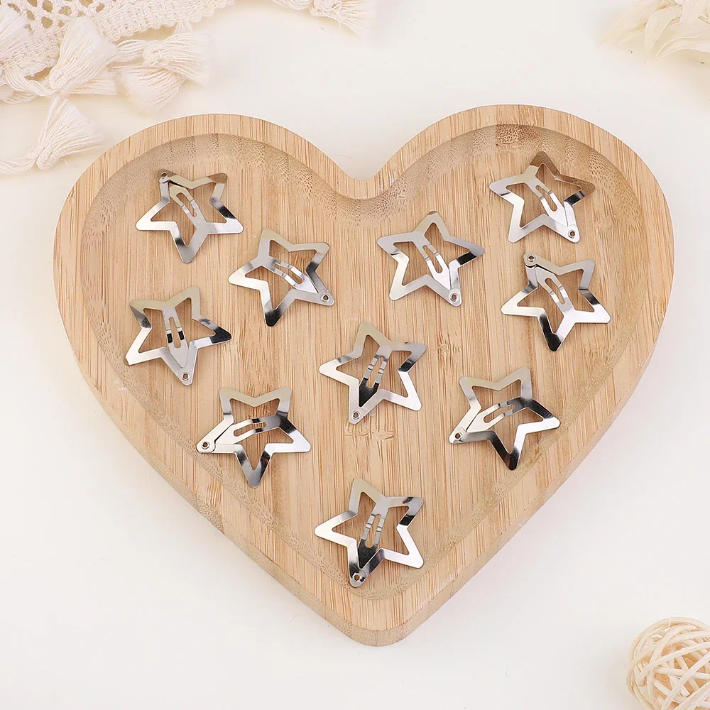5/10/20Pcs Silver Star Y2K BB Hair Clips Women Grils Cute Metal Star Hair Clips Side Barrettes Hair Accessories Headwear Gifts