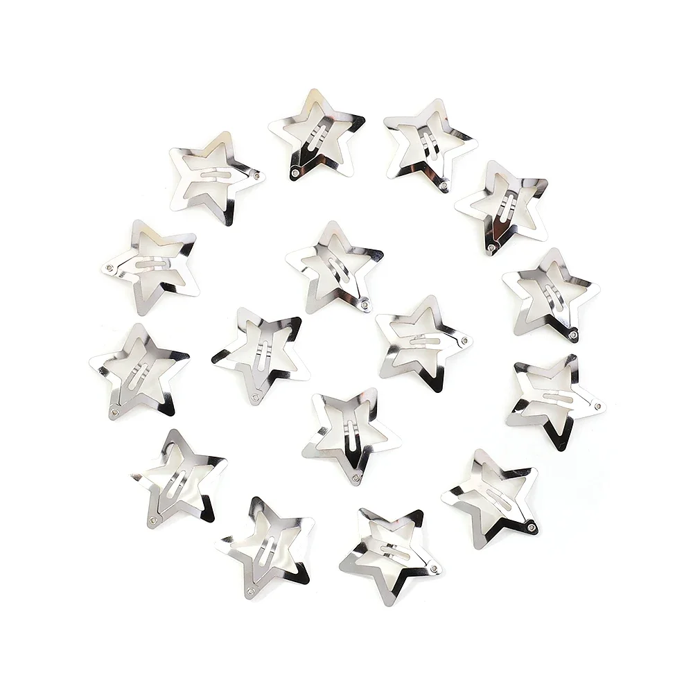 5/10/20Pcs Silver Star Y2K BB Hair Clips Women Grils Cute Metal Star Hair Clips Side Barrettes Hair Accessories Headwear Gifts