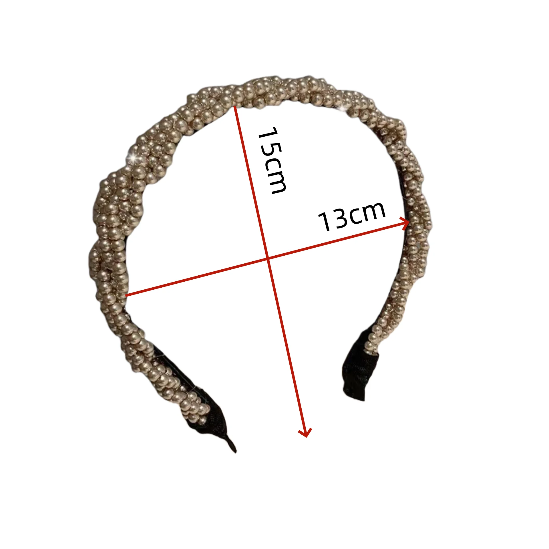 1PC Braided Pearl Headbands with Sparkling Accents, Stylish Hair Hoops for Ladies, Trendy Hair Decor for Parties & Daily Wear
