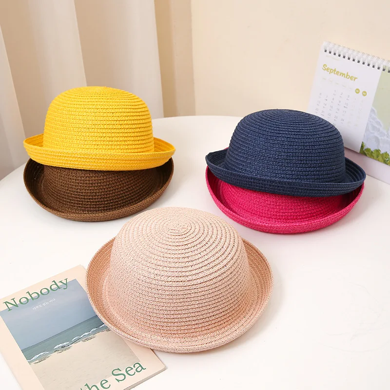 2025 Outdoor Parent-child Hats The Child's Mother Vintage Women Spring Summer Beach Fashion Straw Hat Sunshade Sun Hat Sombreros