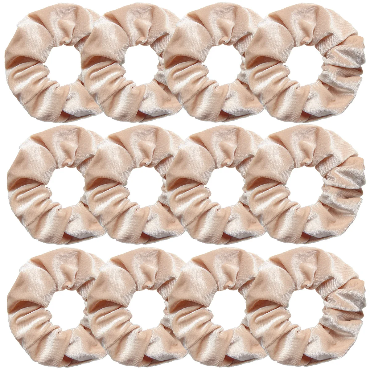 Women Soft Velvet Chouchou Hair Ties Solid Color Fluffy Large Scrunches Set Wholesale 12pcs Schrunchy Pack For Girls