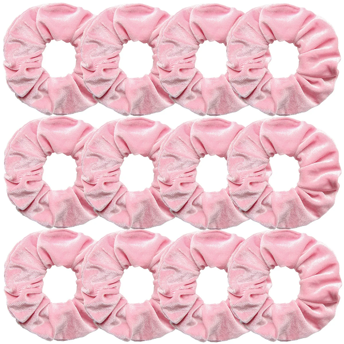 Women Soft Velvet Chouchou Hair Ties Solid Color Fluffy Large Scrunches Set Wholesale 12pcs Schrunchy Pack For Girls
