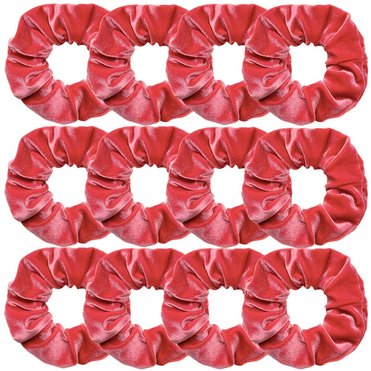 Women Soft Velvet Chouchou Hair Ties Solid Color Fluffy Large Scrunches Set Wholesale 12pcs Schrunchy Pack For Girls