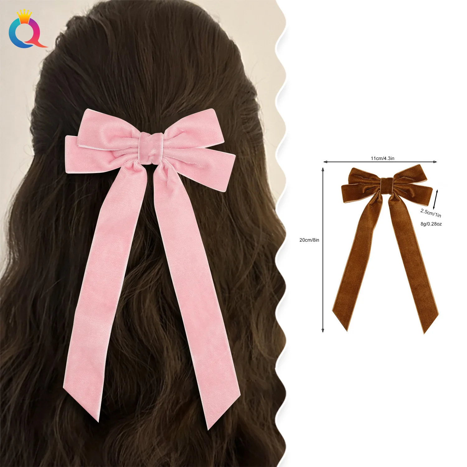 Trendy Velvet Bow Ribbon Hairpins Women Children Girls Hair Clips Pin Barrettes Accessories Hairclip Headdress Headwear Ornament