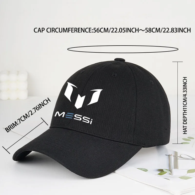 MESSI Printed Soft-Peak Baseball Cap – Unisex, Breathable and Adjustable – Perfect for Soccer Fans, Sports, and Fishing