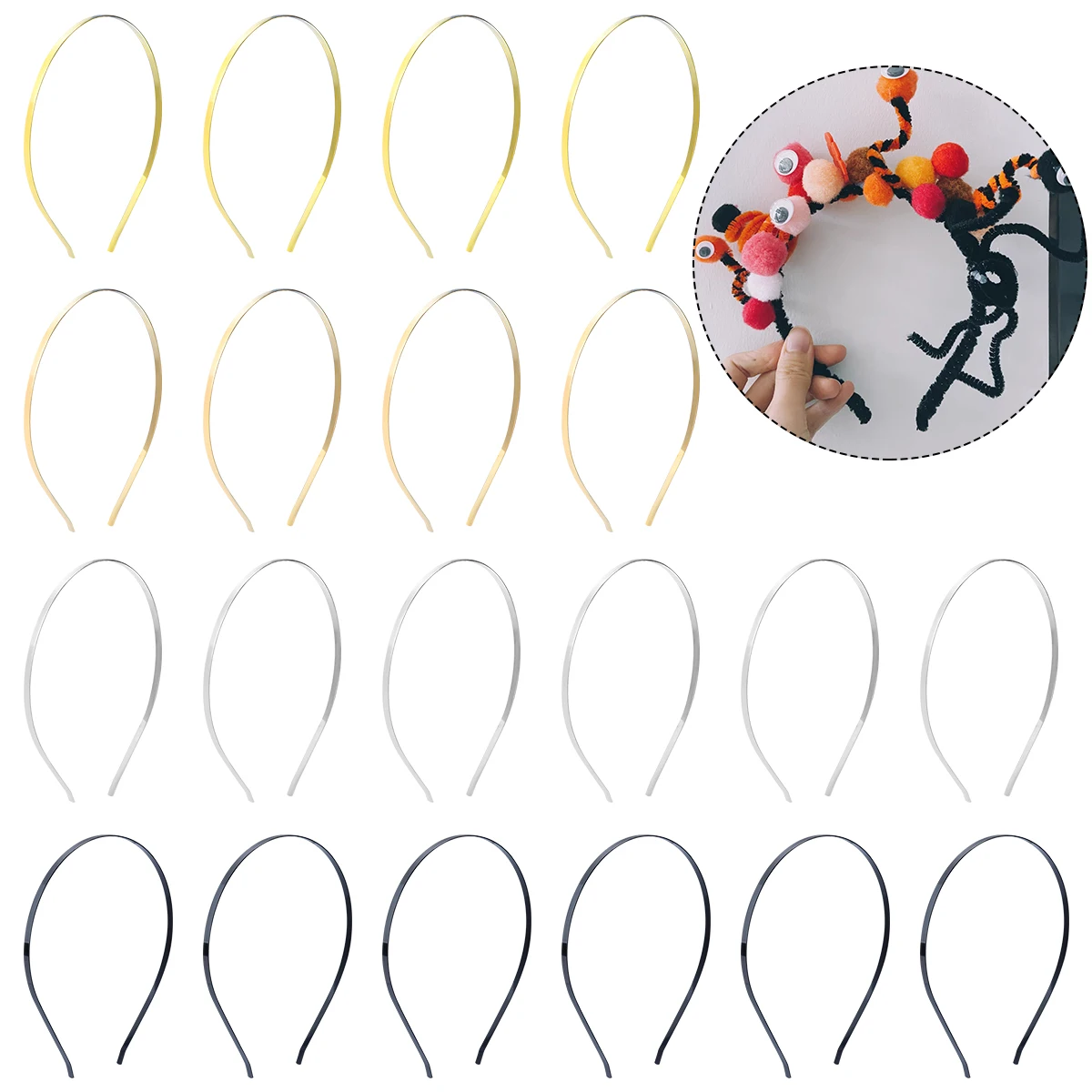 10pcs 11x14cm Metal Headband Fashion Simple Hair Fixing Head Hoop Headband For DIY Handmade Hairbands Headwear Decor Accessories