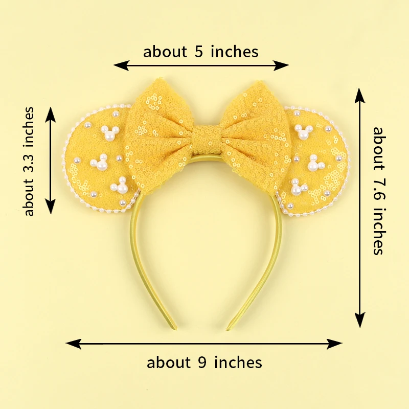 1pc Cute Hairband Exquisite Mickey Mouse Inlay Party Festival Travel Wear Women's Girls Perfect Gift Fashion Hair Accessories
