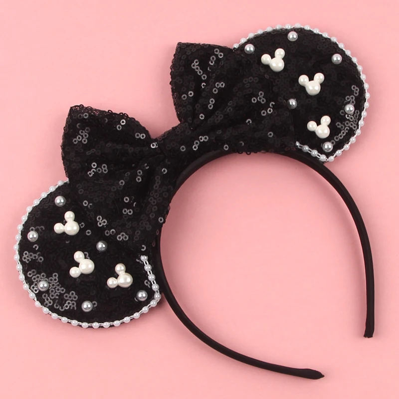1pc Cute Hairband Exquisite Mickey Mouse Inlay Party Festival Travel Wear Women's Girls Perfect Gift Fashion Hair Accessories