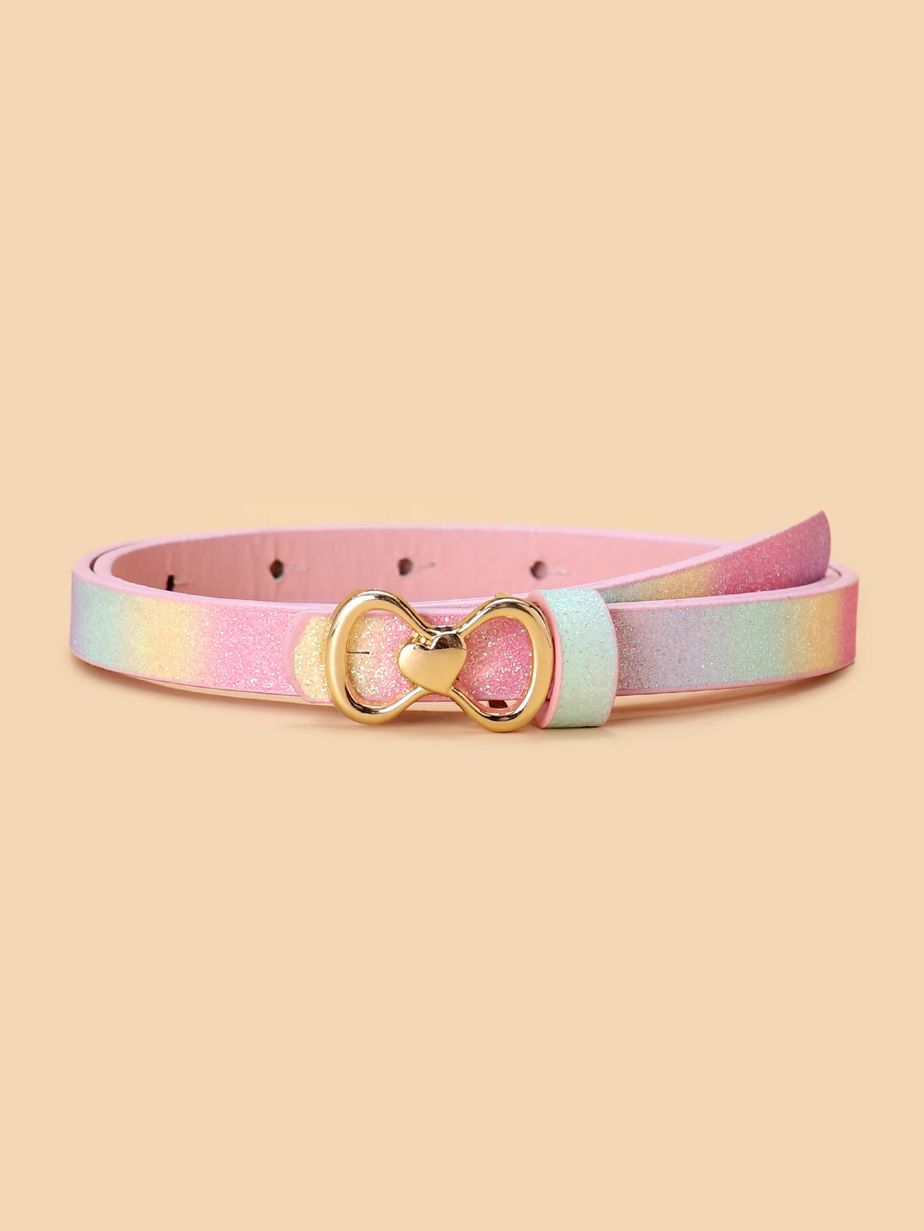 1PCS A new fashion women's double circle love buckle belt high-quality pu jeans dress decorative belt all seasons universal
