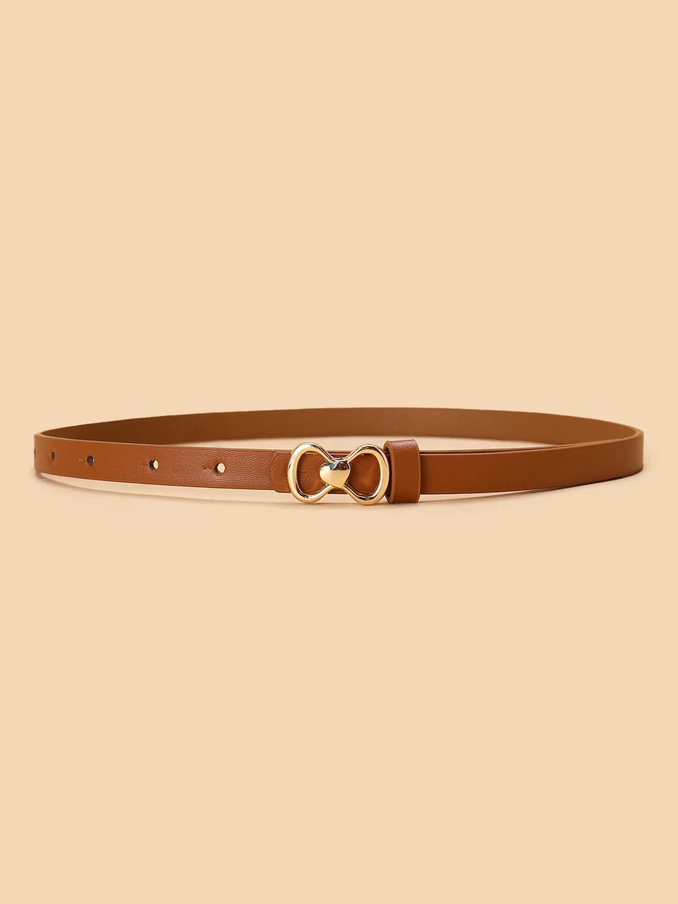 1PCS A new fashion women's double circle love buckle belt high-quality pu jeans dress decorative belt all seasons universal