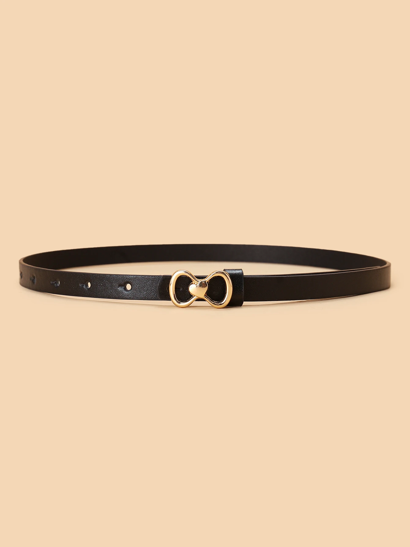 1PCS A new fashion women's double circle love buckle belt high-quality pu jeans dress decorative belt all seasons universal