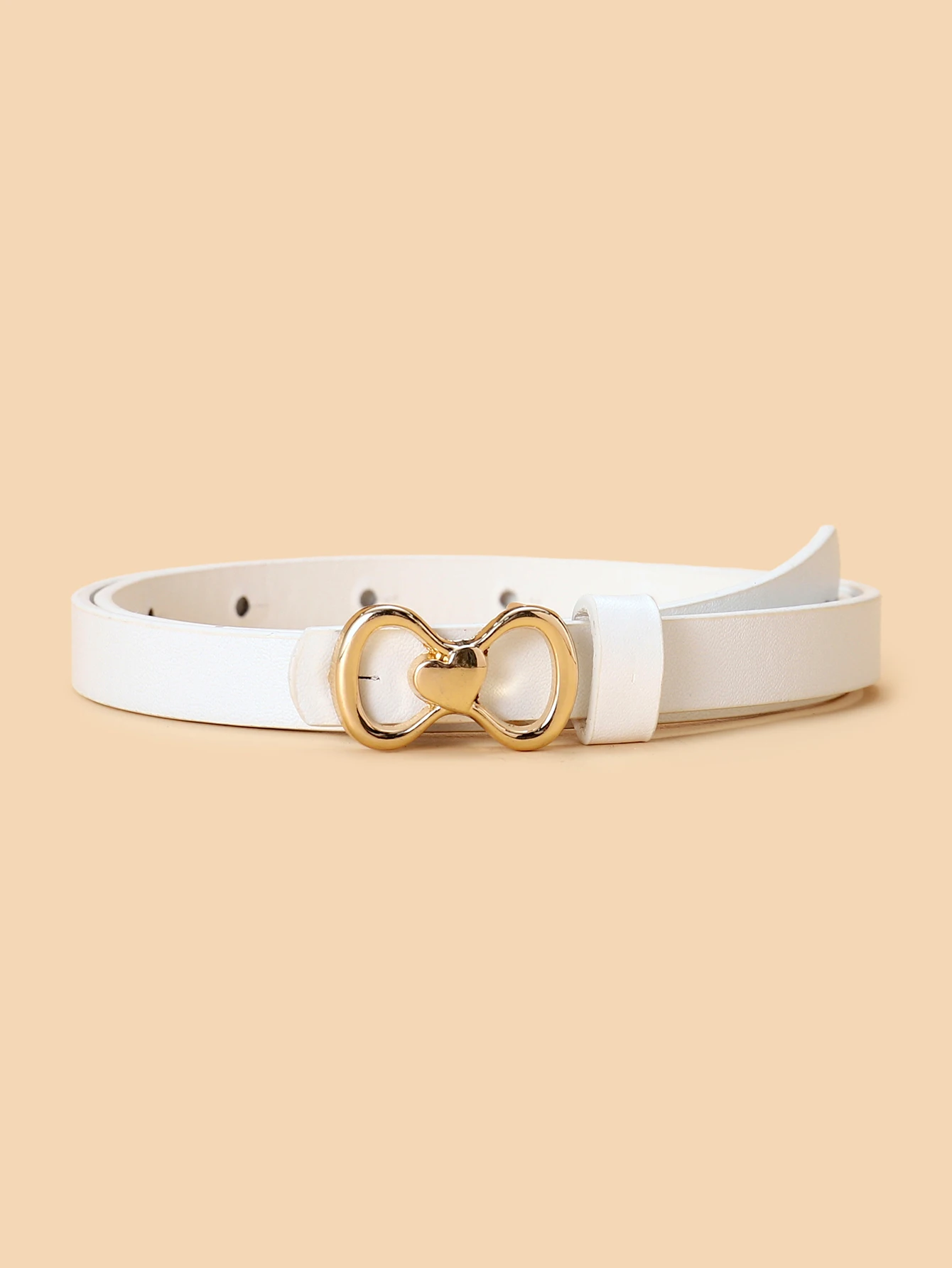 1PCS A new fashion women's double circle love buckle belt high-quality pu jeans dress decorative belt all seasons universal