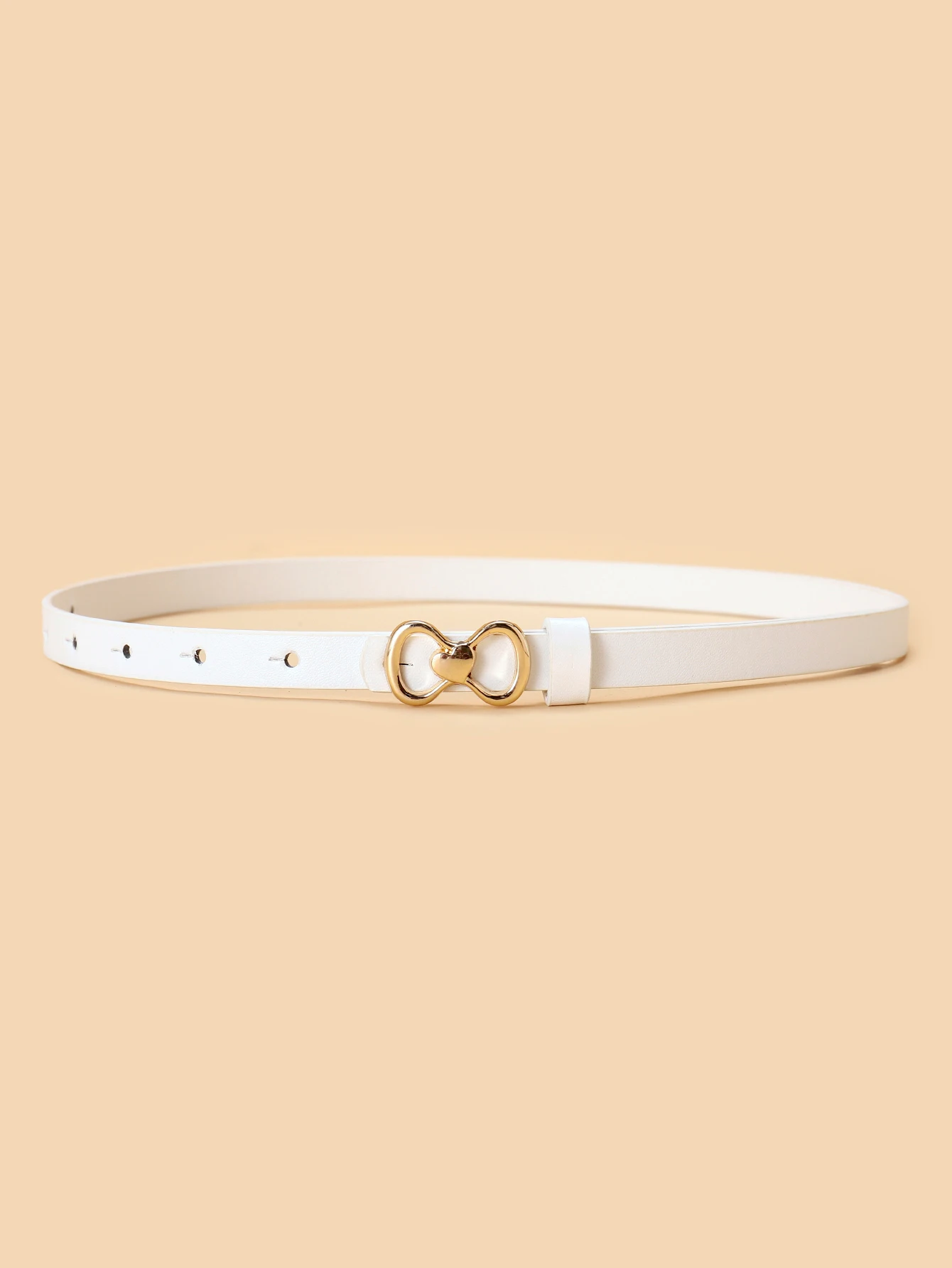 1PCS A new fashion women's double circle love buckle belt high-quality pu jeans dress decorative belt all seasons universal