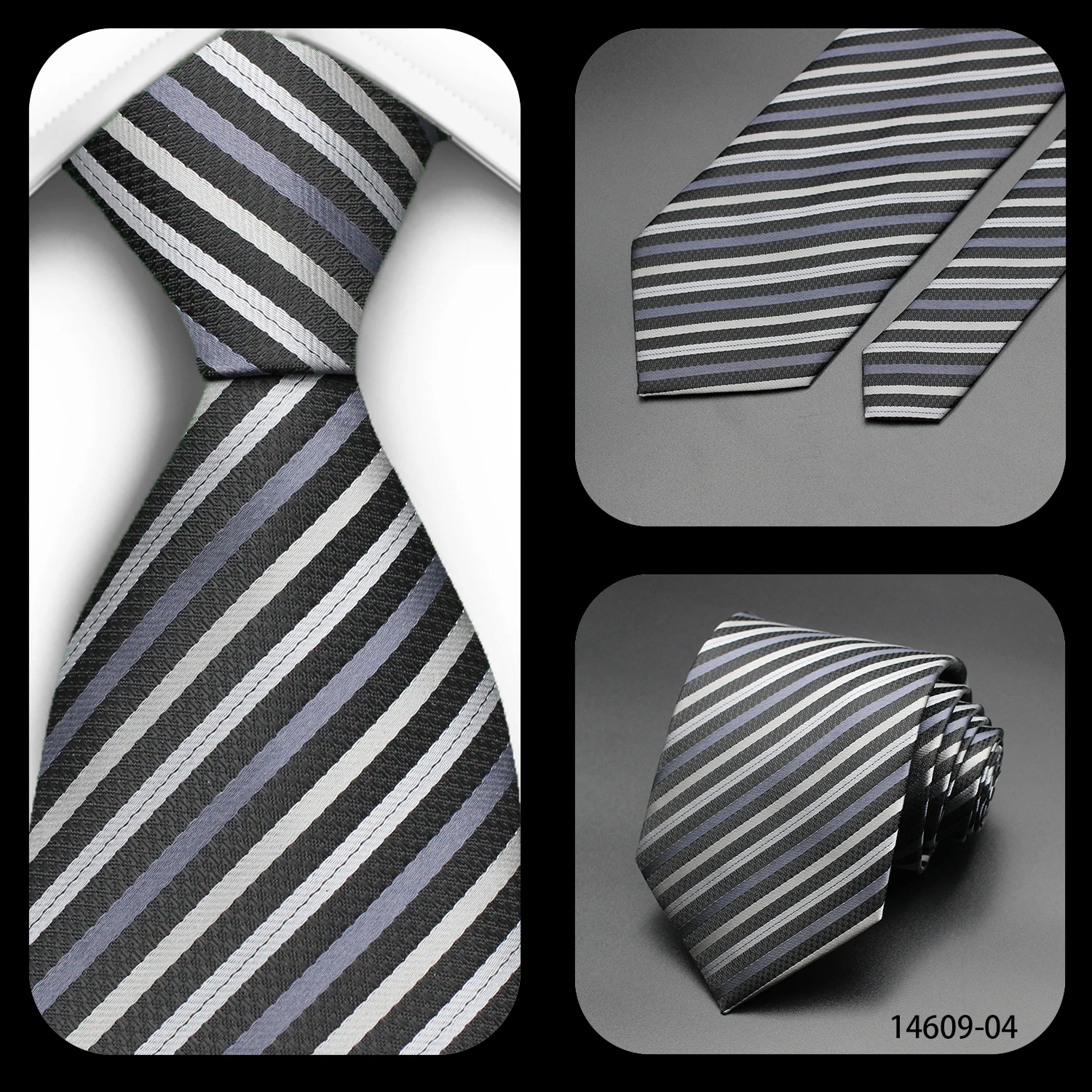 Tie Gravatas Fashion Wholesale Woven Striped Necktie Wedding Accessories Blue Man Fit Group Party Office Neck Ties