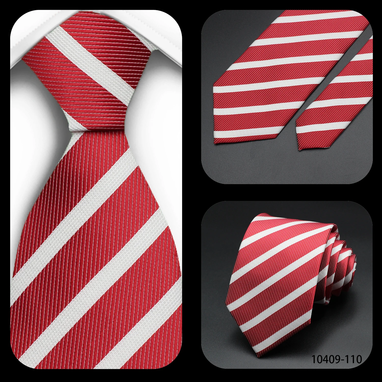 Tie Gravatas Fashion Wholesale Woven Striped Necktie Wedding Accessories Blue Man Fit Group Party Office Neck Ties