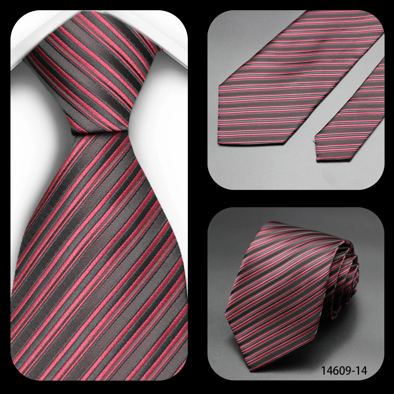 Tie Gravatas Fashion Wholesale Woven Striped Necktie Wedding Accessories Blue Man Fit Group Party Office Neck Ties