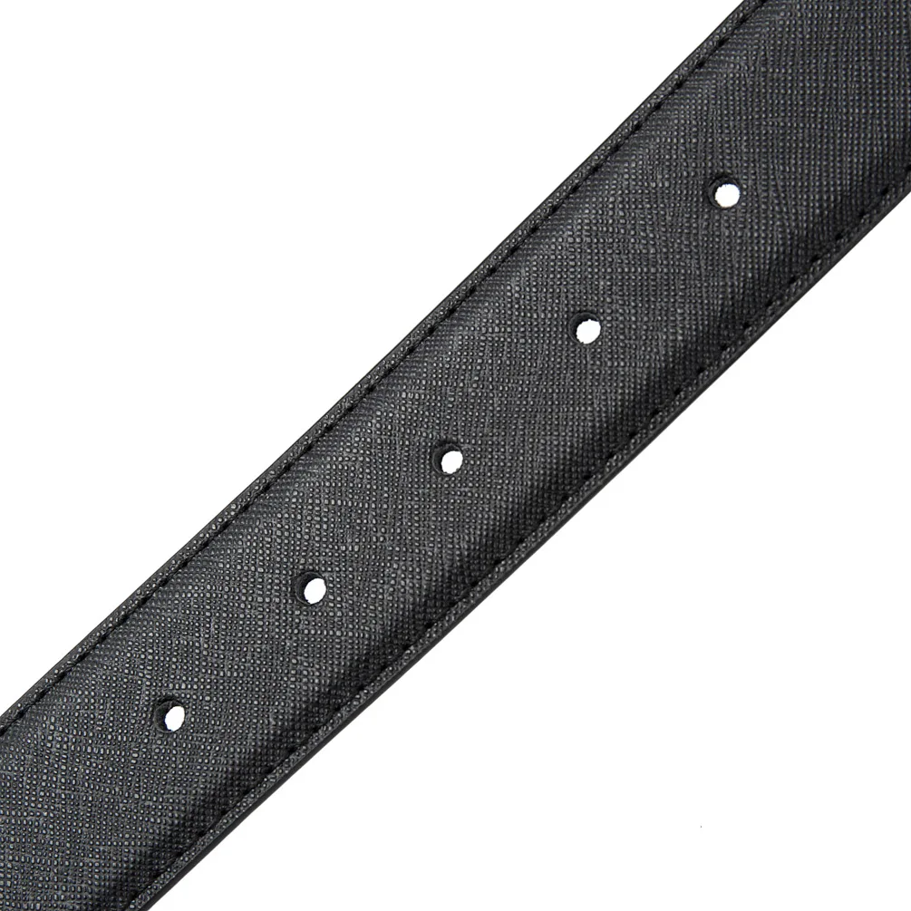 Cowhide Leather 3.4CM Wide Men's Leather Pin Belt Waist Band Belt Strap Belt Without Buckle