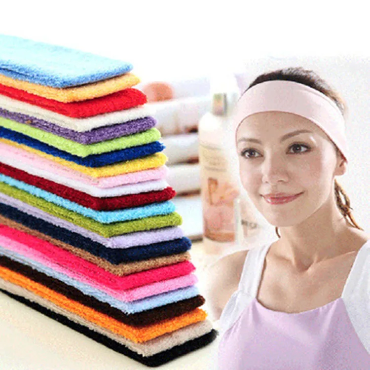Towels pure cotton yoga basketball sports sweat-absorbing headband European and American hairband face washcotton headband