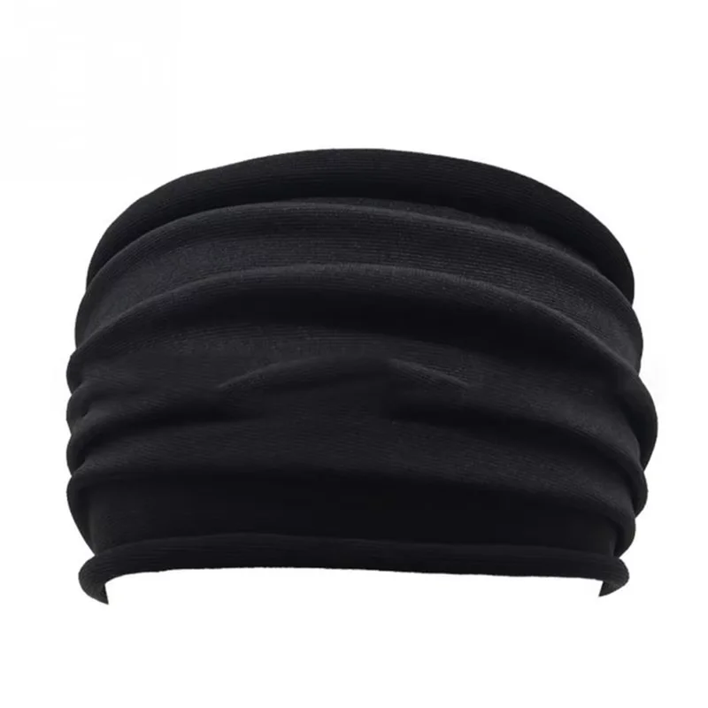Women's wide edge solid color non-slip soft elastic headband Yoga running exercise Gym headband anti-perspirant cotton hea