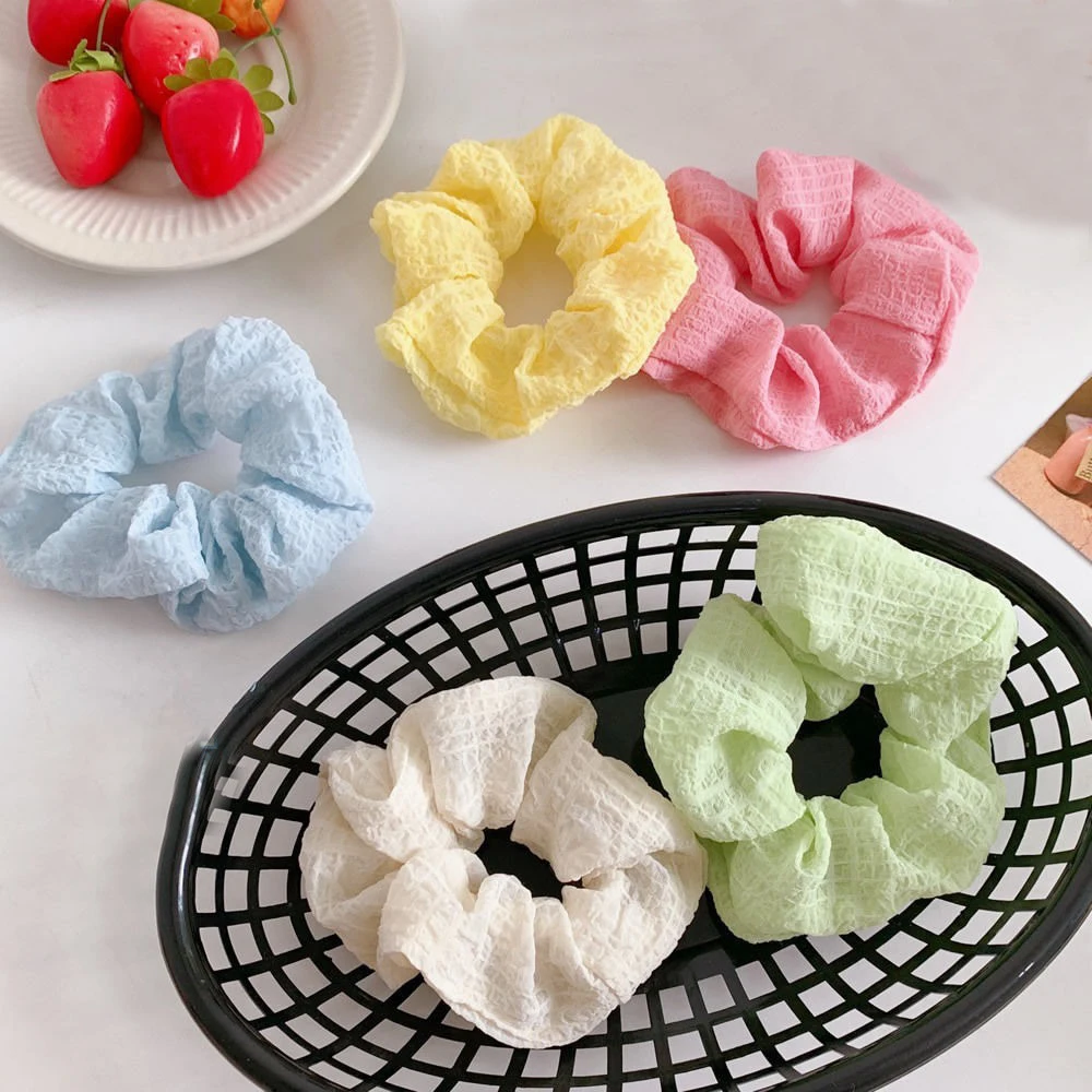 7pcs Bohemia Candy Color Hair Scrunchies for Women Girls Cute Elastic Hair Ties Bands Headband Rubber Bands Hair Accessories