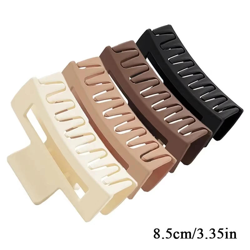 4Pcs/Set Women Girls Claw Clips Coffee Black Hair Claw Non-slip Crab Hairpins Barrette Fashion Hair Accessories Gifts