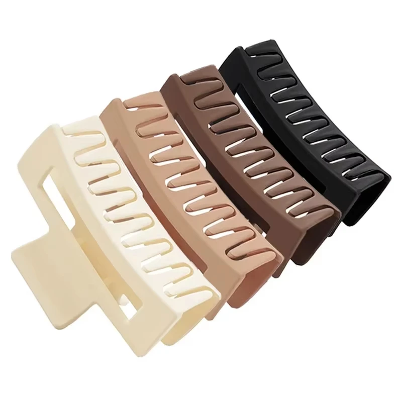 4Pcs/Set Women Girls Claw Clips Coffee Black Hair Claw Non-slip Crab Hairpins Barrette Fashion Hair Accessories Gifts