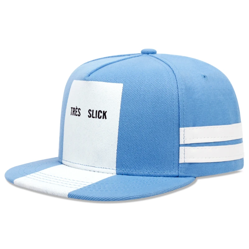 New TRES SLICK Striped Flat Edge Hat Street HipHop Hat Outdoor Leisure Decorative Hat Sunshade Hat Male Female Same Baseball Hat