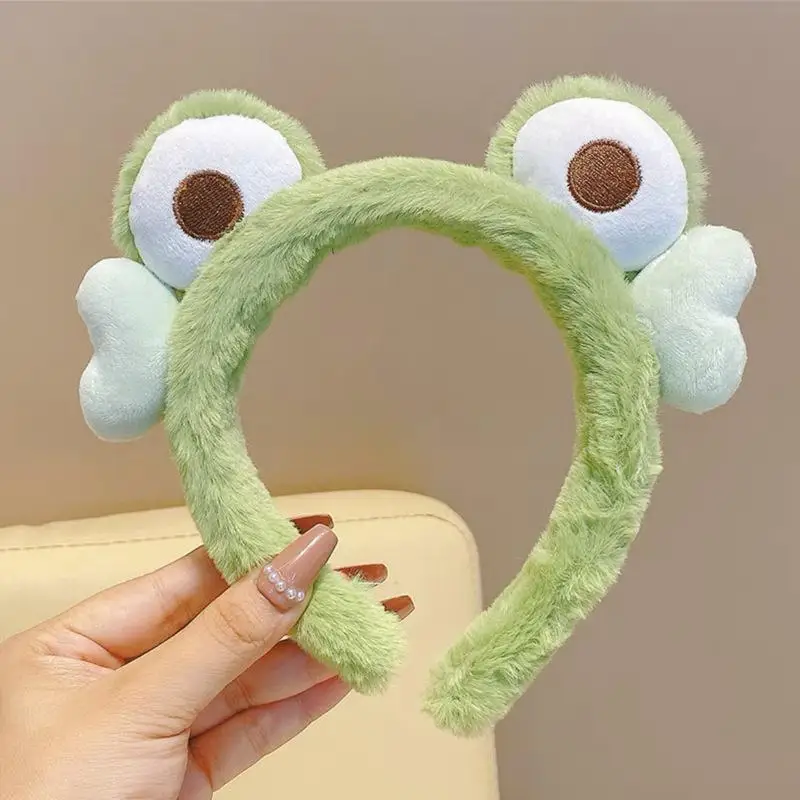 Cartoon Classic Style Strawberry Bear Plush Hair Band for Woman Sweet Face Wash Headband Fashion Girls Hair Accessories