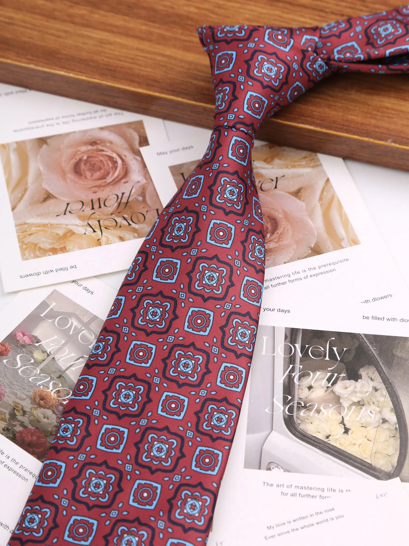 Vintage Ties Men's Fashion 8cm Graffiti Painting Floral Necktie For Men Wedding Business Soft Printing Tie Weding