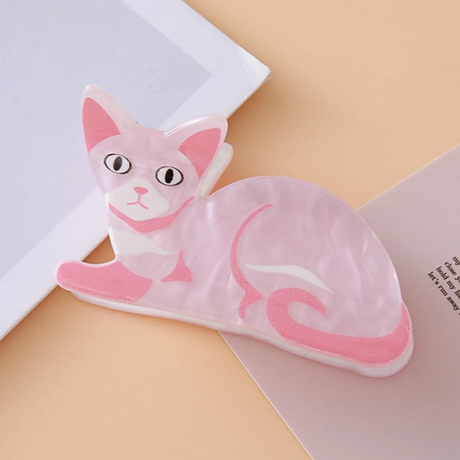 1PC Animal Claw Clip, Cute Kitten and Puppy Medium-sized Shark Clip, Medium-sized Hair Clip Hair Accessory for the Back of