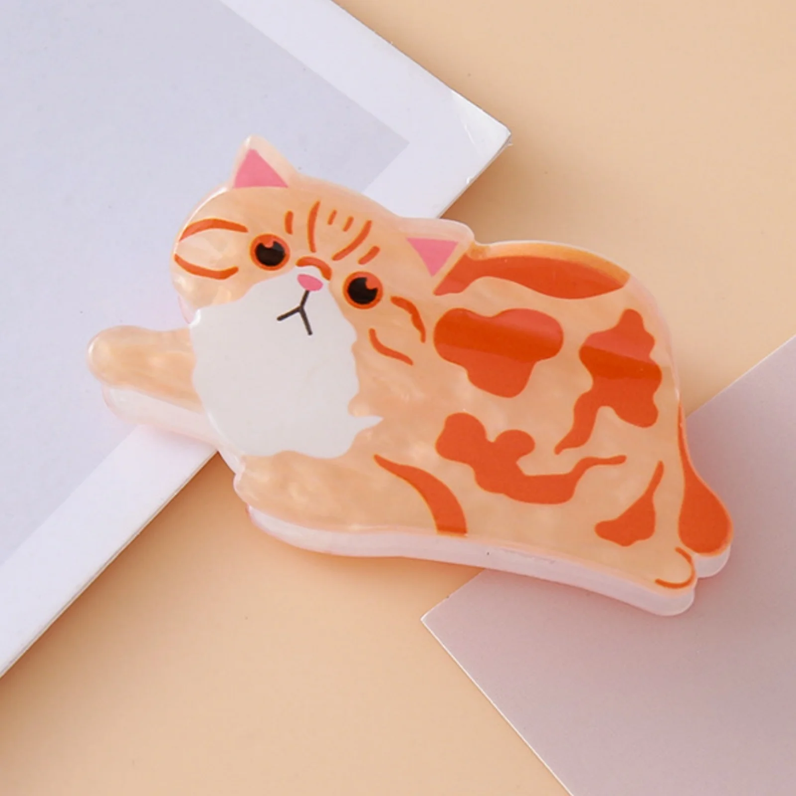 1PC Animal Claw Clip, Cute Kitten and Puppy Medium-sized Shark Clip, Medium-sized Hair Clip Hair Accessory for the Back of