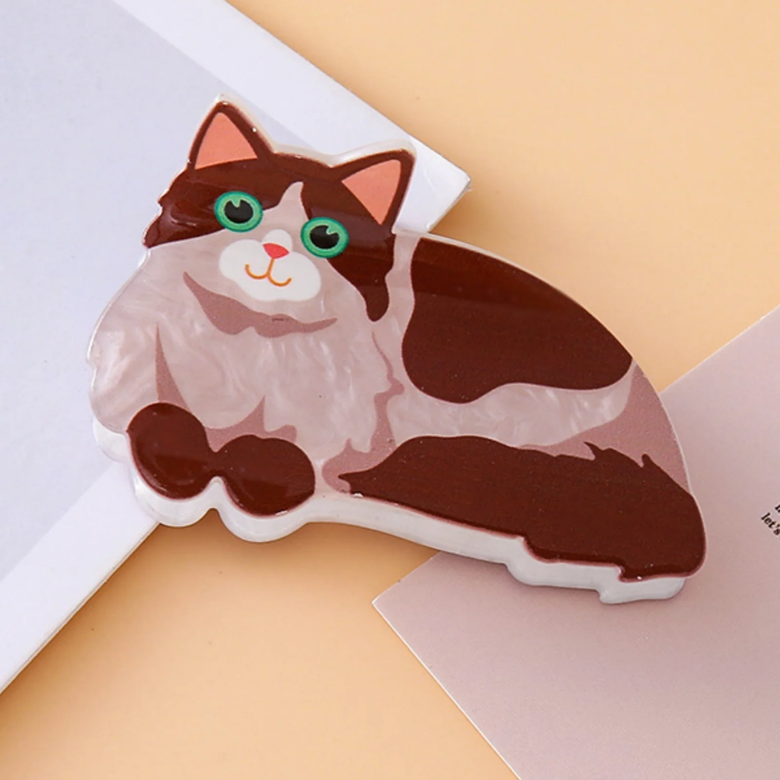 1PC Animal Claw Clip, Cute Kitten and Puppy Medium-sized Shark Clip, Medium-sized Hair Clip Hair Accessory for the Back of