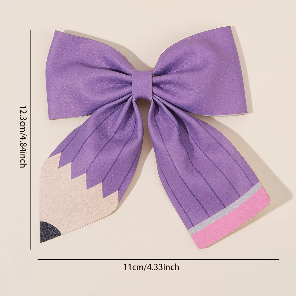 2Pcs Pencil Bow Hair Clips Cute Hairpins Kawaii Back To School Barrette For Girls Children Kids Headdress Headwear Accessories