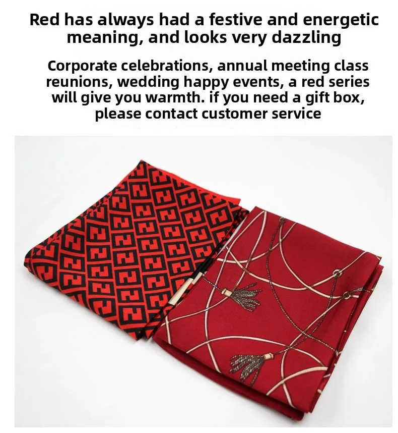 Red Scarf Festive Wedding Celebration Wedding Dress Photo Neck Scarf Men's Annual Meeting Banquet Shirt Collar Scarf Neck Warmer