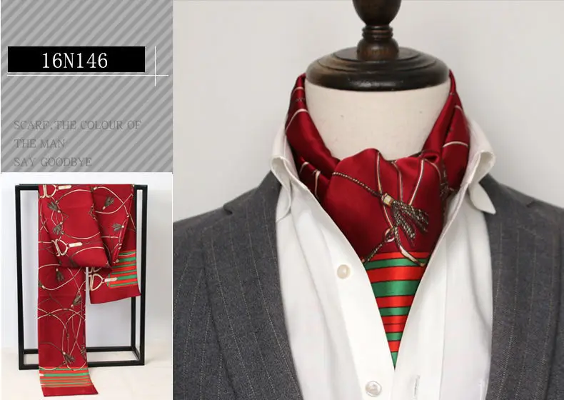 Red Scarf Festive Wedding Celebration Wedding Dress Photo Neck Scarf Men's Annual Meeting Banquet Shirt Collar Scarf Neck Warmer
