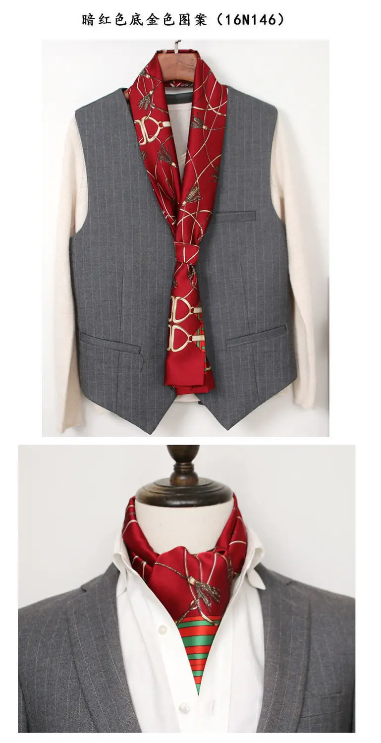 Red Scarf Festive Wedding Celebration Wedding Dress Photo Neck Scarf Men's Annual Meeting Banquet Shirt Collar Scarf Neck Warmer